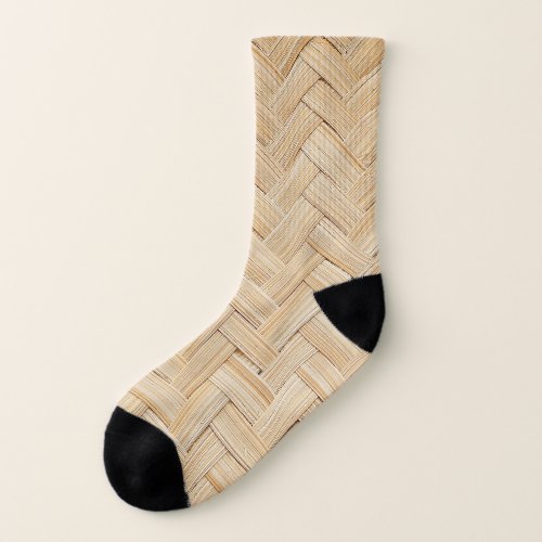 Woven Bamboo Abstract Texture Background Socks