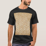 Woven Bamboo Abstract Texture Background. T-Shirt