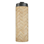 Woven Bamboo Abstract Texture Background. Thermal Tumbler