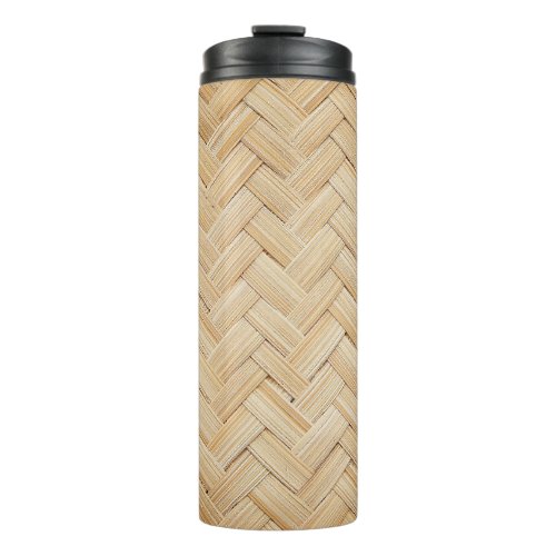 Woven Bamboo Abstract Texture Background Thermal Tumbler
