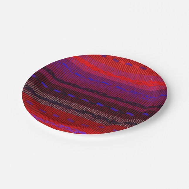 Woven Bands Paper Plates (Angled)