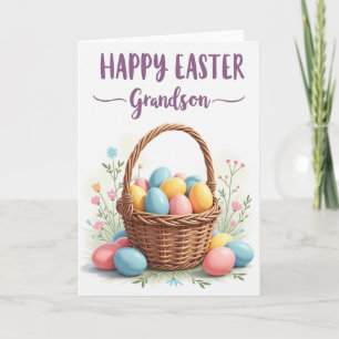 Woven Basket Easter Message Card