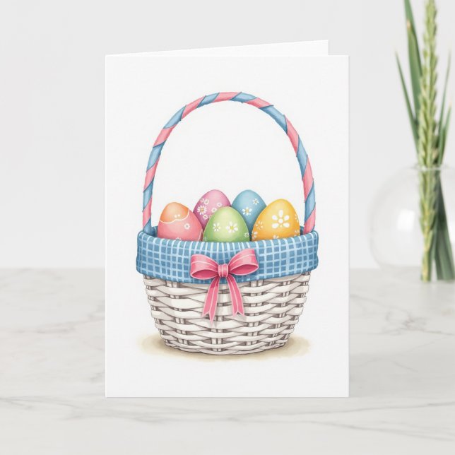 Woven Basket Greeting Card (Front)