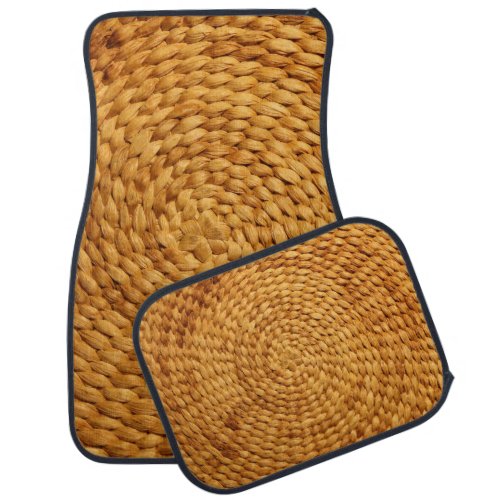 woven bast background texture brown car floor mat