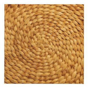 woven bast background texture brown faux canvas print