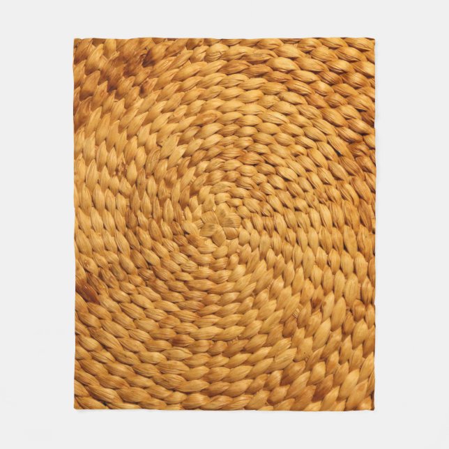 woven bast background texture brown fleece blanket (Front)