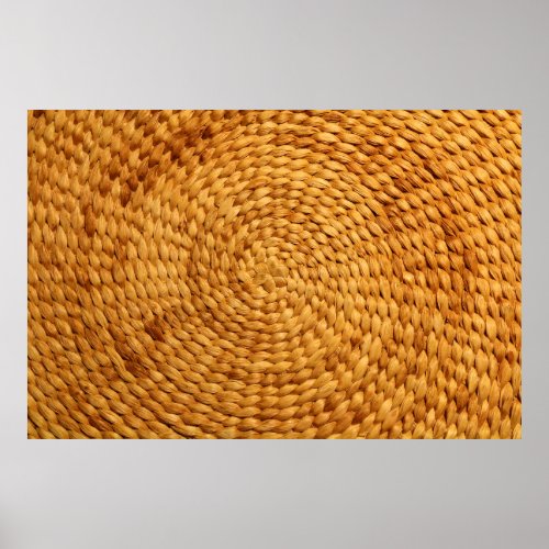 woven bast background texture brown poster