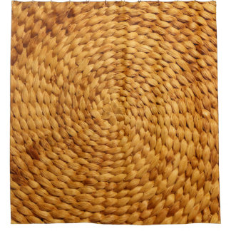 woven bast background texture brown shower curtain