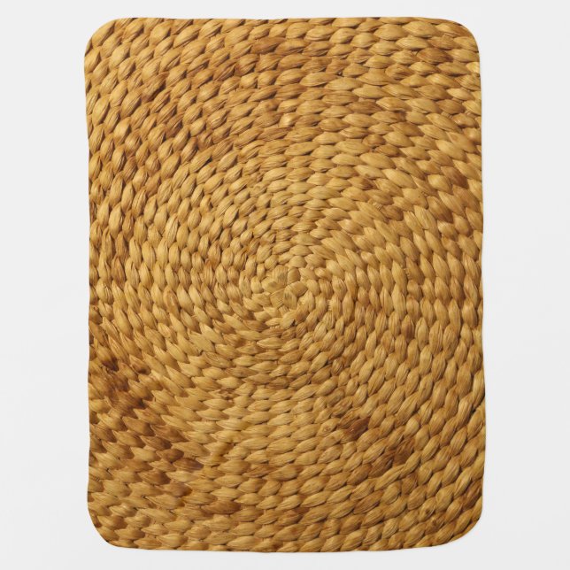 Woven Bast: Textured Brown Authenticity Baby Blanket (Front)