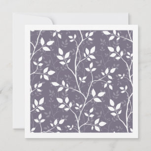 Woven Branches Muted Lavender Minimalist Botanical Note Card