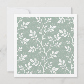 Woven Branches Spring Sage Minimalist Botanical Note Card