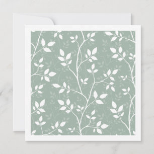 Woven Branches Spring Sage Minimalist Botanical Note Card