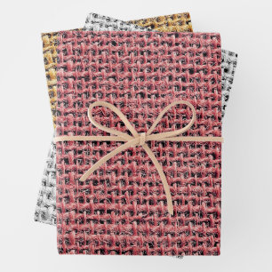 Woven Burlap Gift Wrap - Rustic Burlap Pattern