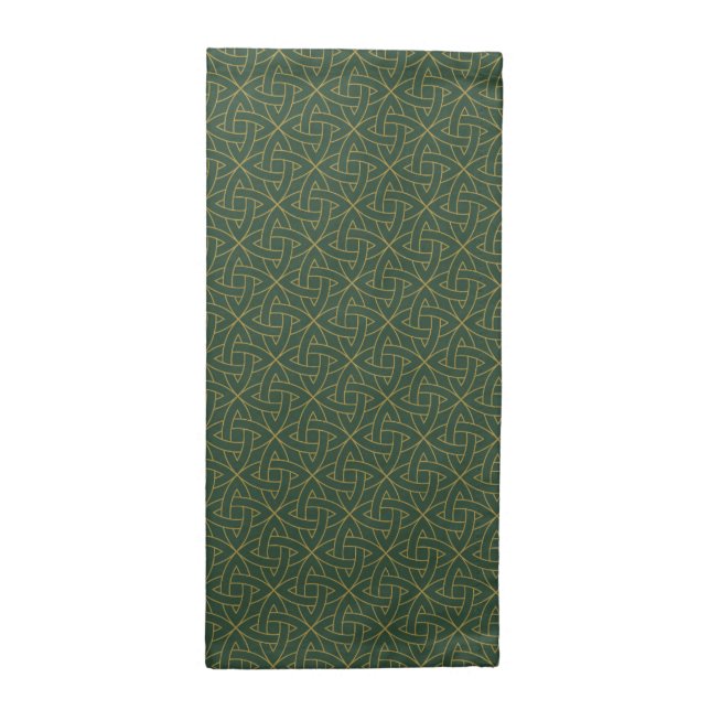 Woven Celtic Knot Pattern Cloth Napkin (Half Fold)