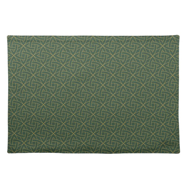 Woven Celtic Knot Pattern Cloth Placemat (Front)