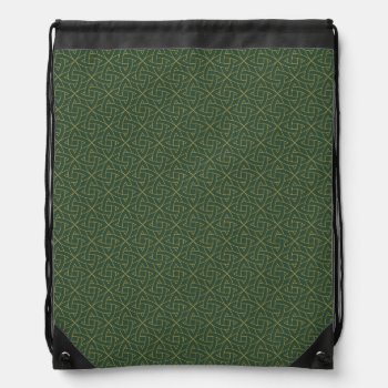 Woven Celtic Knot Pattern Drawstring Bag by adventurebeginsnow at Zazzle