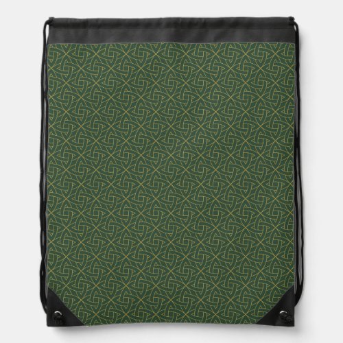 Woven Celtic Knot Pattern Drawstring Bag