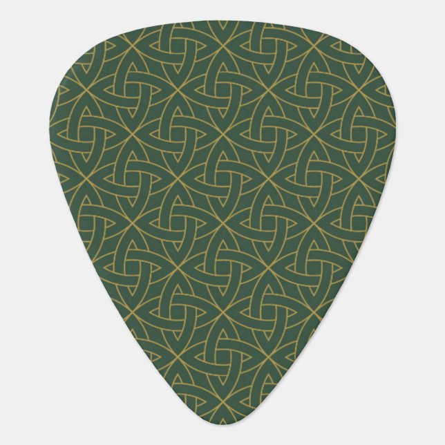 Woven Celtic Knot Pattern Guitar Pick (Front)