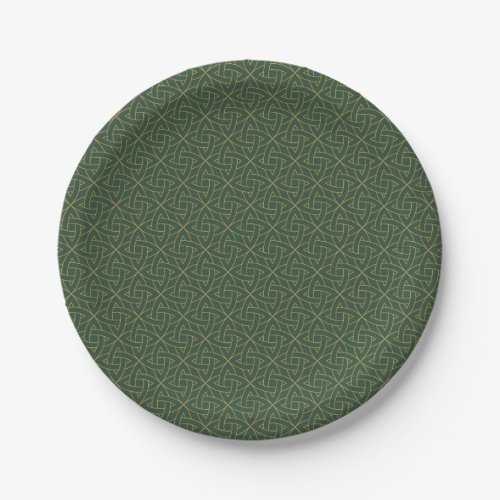 Woven Celtic Knot Pattern Paper Plates