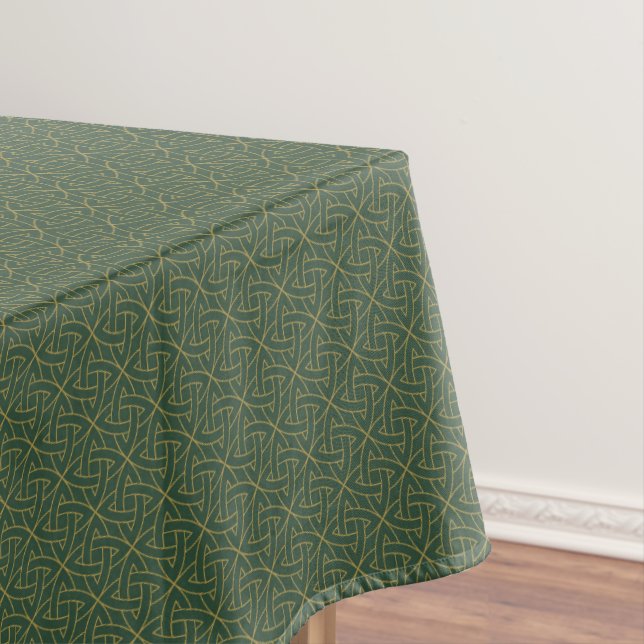 Woven Celtic Knot Pattern Tablecloth (In Situ)