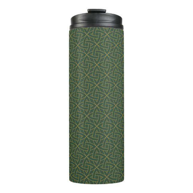 Woven Celtic Knot Pattern Thermal Tumbler (Front)