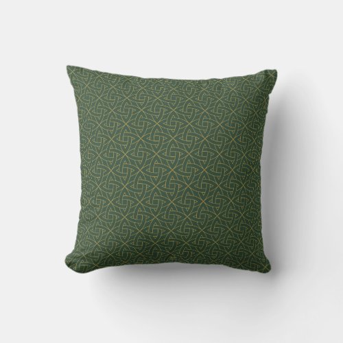 Woven Celtic Knot Pattern Throw Pillow