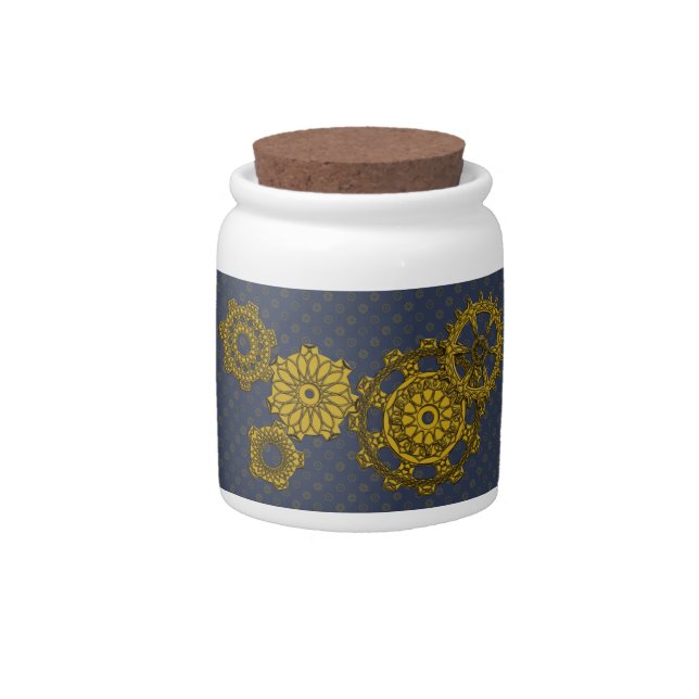 Woven Clockwork Candy Jar (Front)