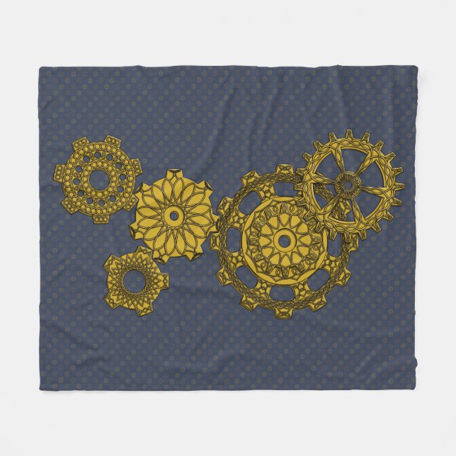 Woven Clockwork Fleece Blanket (Front (Horizontal))
