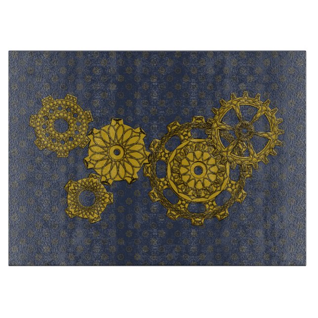 Woven Clockwork Glass Cutting Board (Front)