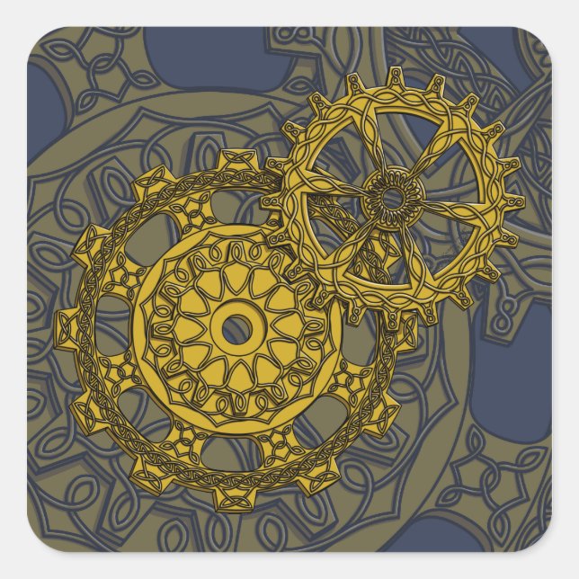 Woven Clockwork Sticker (Front)