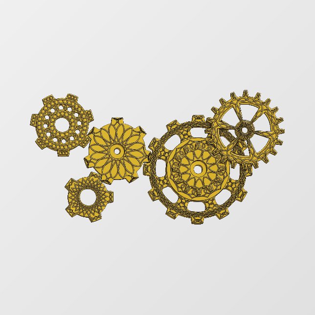 Woven Clockwork Wall Decal (Front)
