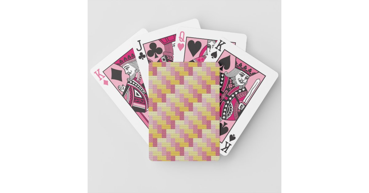 Woven Cross Stitch Playing Cards | Zazzle