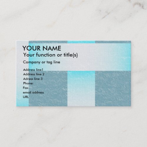 Woven fabric texture shades of blue business card