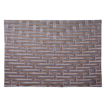 Woven Faux Leather Placemat by Hakonart at Zazzle