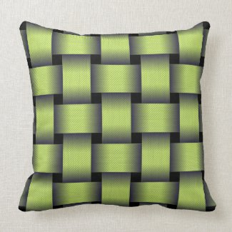 Woven Greenery Throw Pillow