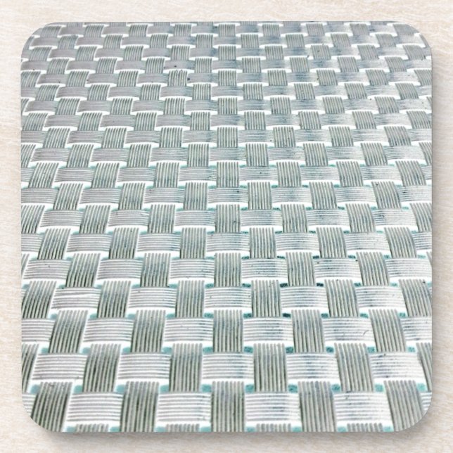 Woven Grid Drink Coaster (Front)