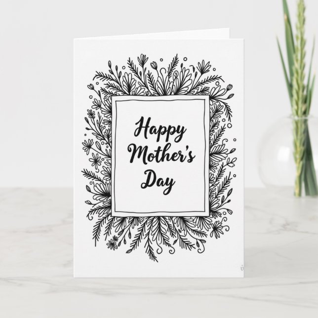 Woven Happy Mothers Day Card (Front)