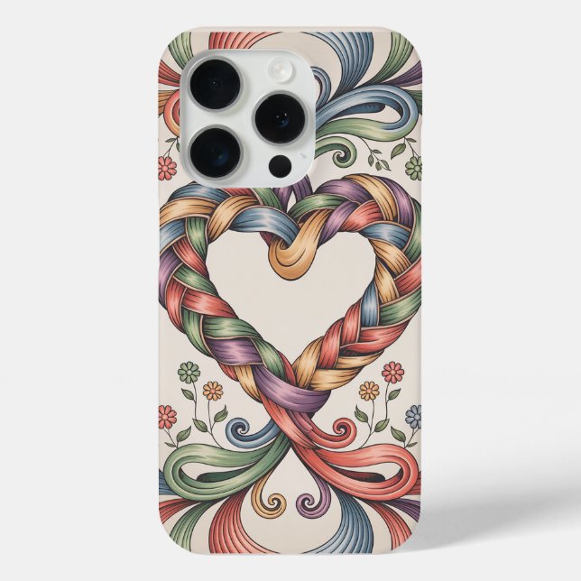Woven Heart - Folk Art Ribbons Case-Mate iPhone Case (Back)