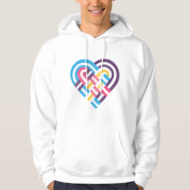 Woven Heart Polyamory Pride Flag 2022 Hoodie (Front)