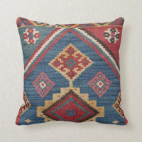 Woven Kilim Royal Blue Yellow Classic