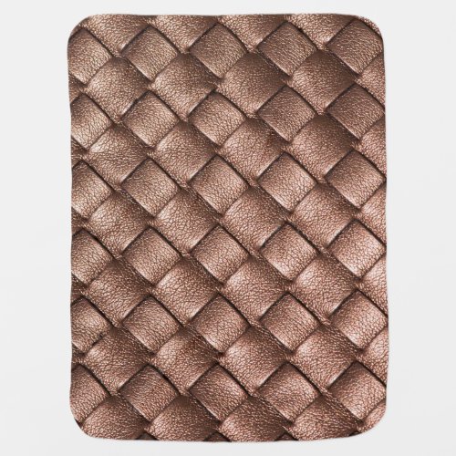 Woven leather bronze color background baby blanket