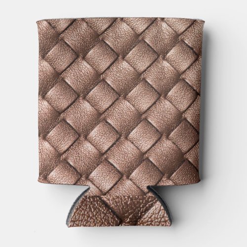 Woven leather bronze color background can cooler