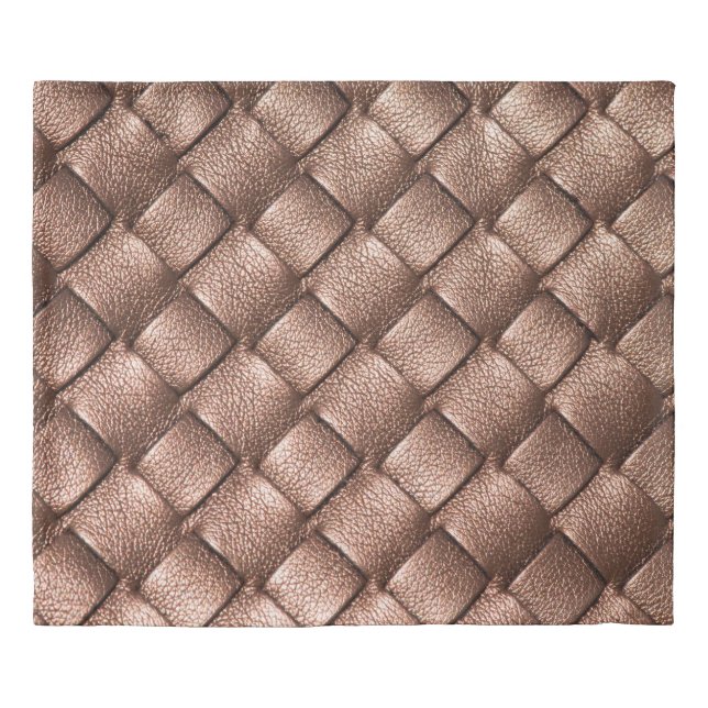 Woven leather, bronze color background. duvet cover (Front)