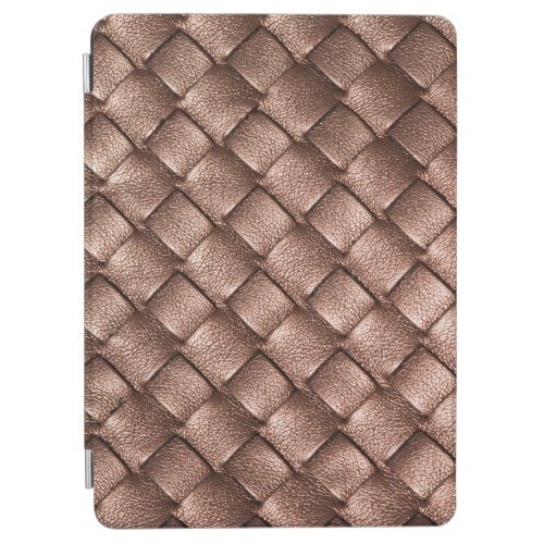 Woven leather bronze color background iPad air cover