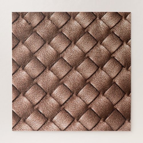 Woven leather bronze color background jigsaw puzzle