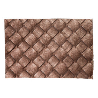 Woven leather, bronze color background. pillow case