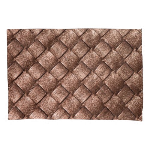 Woven leather bronze color background pillow case
