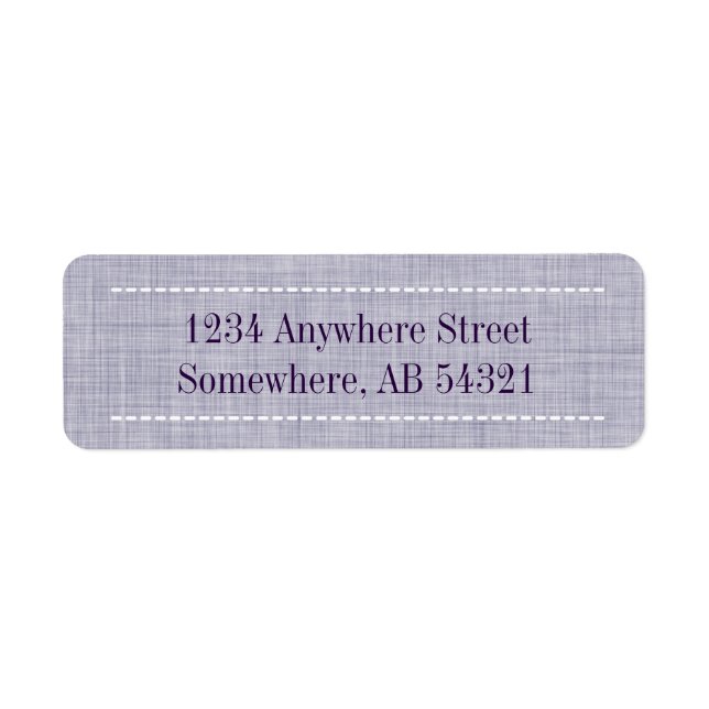 Woven Linen Fabric Texture in Indigo Purple Label (Front)