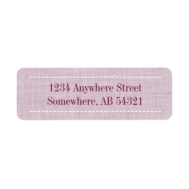 Woven Linen Fabric Texture in Maroon Red Label (Front)