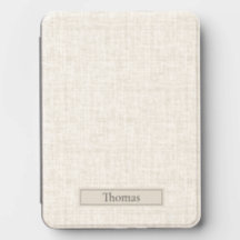 Woven Linen in Natural Brown with Name